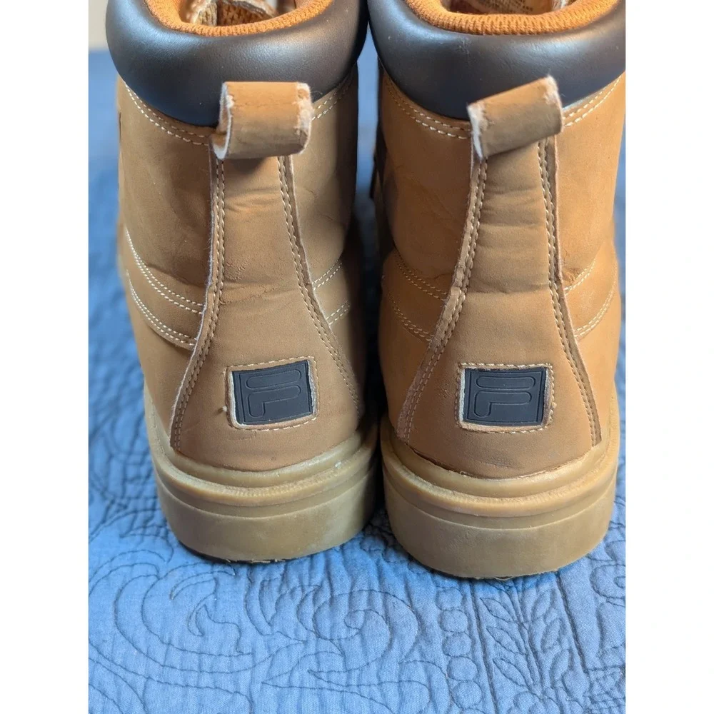 FILA Edgewater 12 Wheat Boots Mens 10 Tan Timberland Style Gorpcore Streetwear
